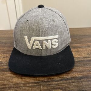 Vans "Drop V II"‎ Snapback Hat (Gray/Black/white)6-Panel Skate Cap